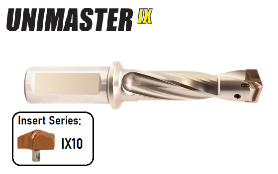 10.50mm - 10.90mm 3xd Unimaster IX Exchangeable Head drill Body Europa